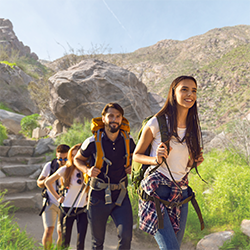 Two Adults Hiking